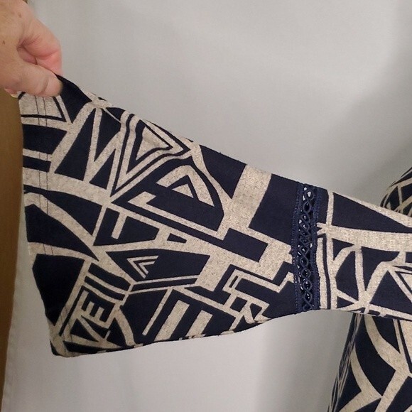 Dress by Papillon Aztec Style Design in Black and Gray Size Small - Picture 3 of 6